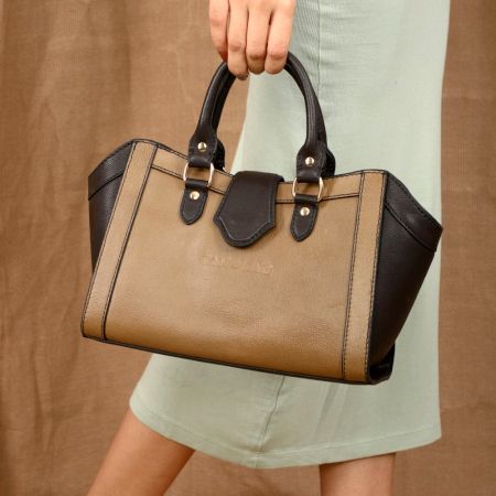 Handcrafted Cork Ganache Handbag Leather Artistic Unique